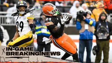 Harold Fannin Jr. downgraded to out with groin injury vs. Steelers