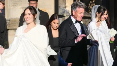 Holly Ramsay Marries Adam Peaty in White Lace Wedding Dress