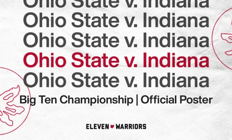 Hot Off the Press: Football Game Poster for No. 1 Ohio State vs. No. 2 Indiana in the Big Ten Championship Game