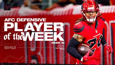 Houston Texans Derek Stingley Jr. Named AFC Defensive Player of Week