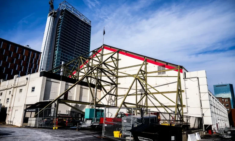 How is Matthews Arena being deconstructed?