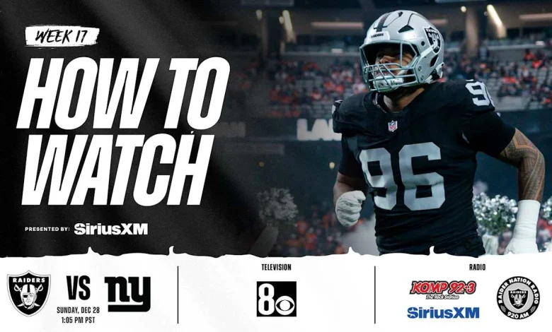 How to watch, listen to and livestream Raiders vs. Giants - Raiders.com