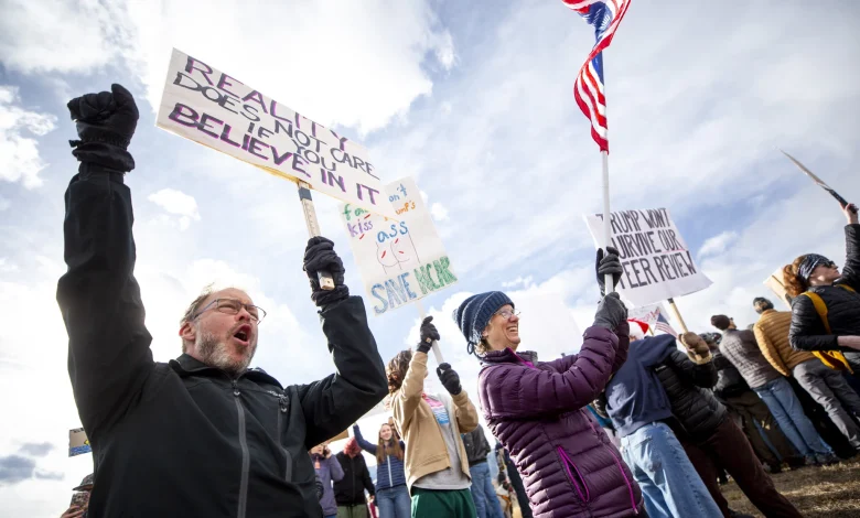 Hundreds protest Trump’s move to dismantle NCAR, a premier climate and weather hub