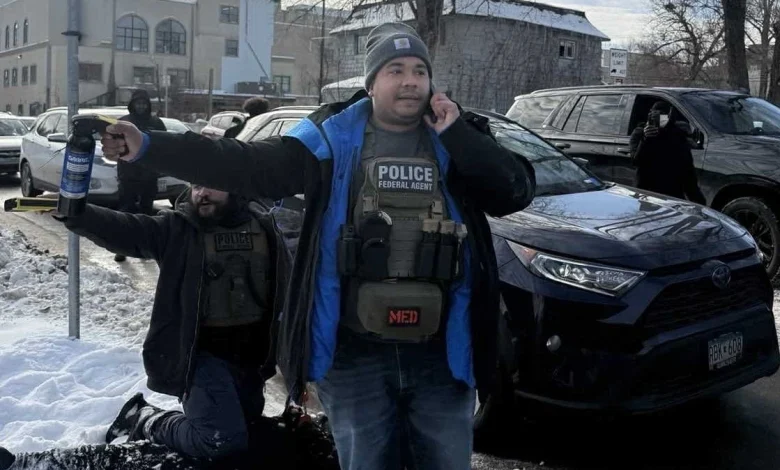 ICE agents call for backup during Minneapolis traffic stop, bystanders hurl insults and snowballs - MPR News