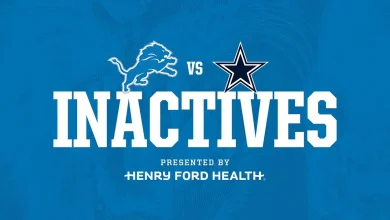 INACTIVES: Lions vs. Cowboys