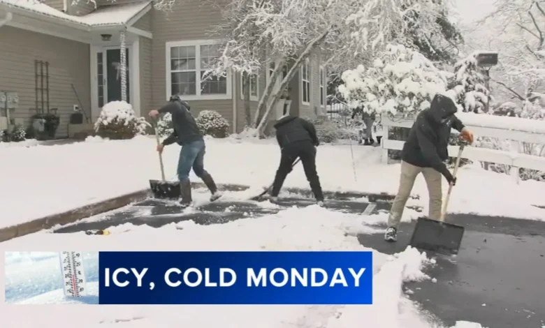 Icy conditions for Monday commute as snow cleanup continues across the Philadelphia region