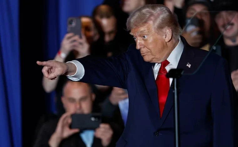 In Pa. speech, Trump talks economy, third term, and Saquon Barkley