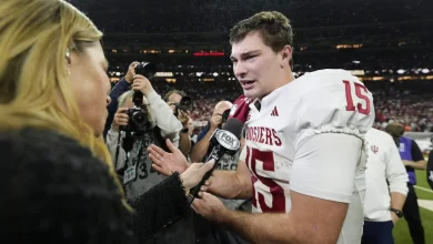 Indiana’s Fernando Mendoza delivers emotional interview after win: ‘Flippin’ champs’