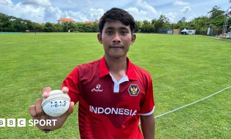Indonesia's Gede Priandana takes five wickets in over in T20 against Cambodia
