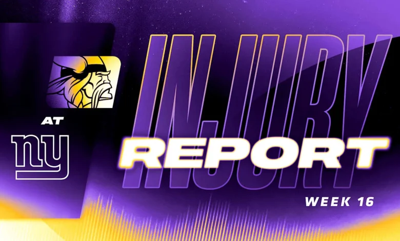 Initial Vikings vs. Giants Injury Report for Week 16 of 2025 - Vikings.com