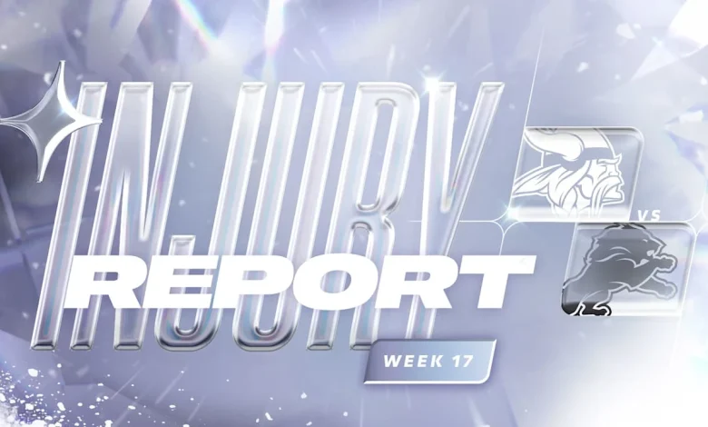 Initial Vikings vs. Lions Injury Report for Week 17