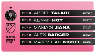 Inter Miami CF Selects Five Players in MLS SuperDraft 2026