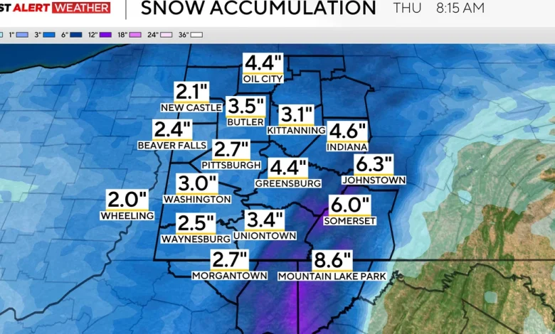 It's going to be a cold New Year's Eve in the Pittsburgh area with heavy snowfall tonight