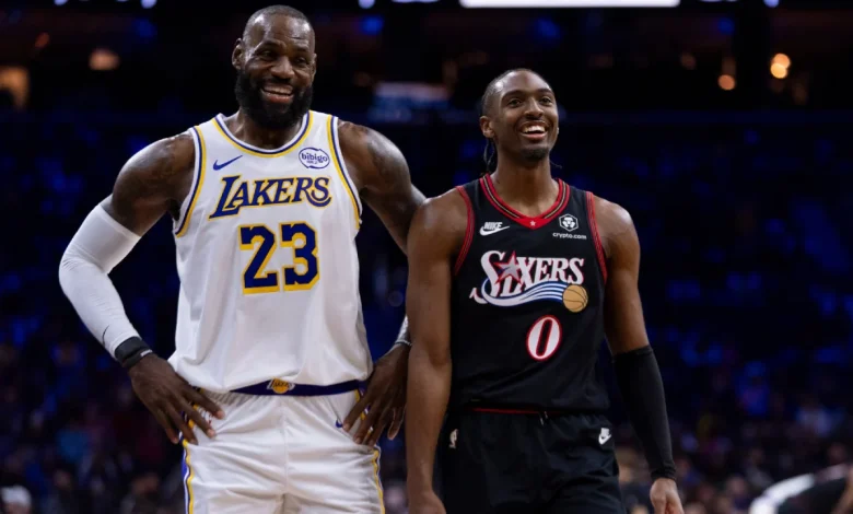 James hits go-ahead three, Doncic has triple-double in Lakers' win over 76ers