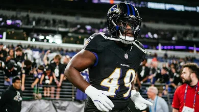 Jay Higgins IV Returns to Ravens Practice