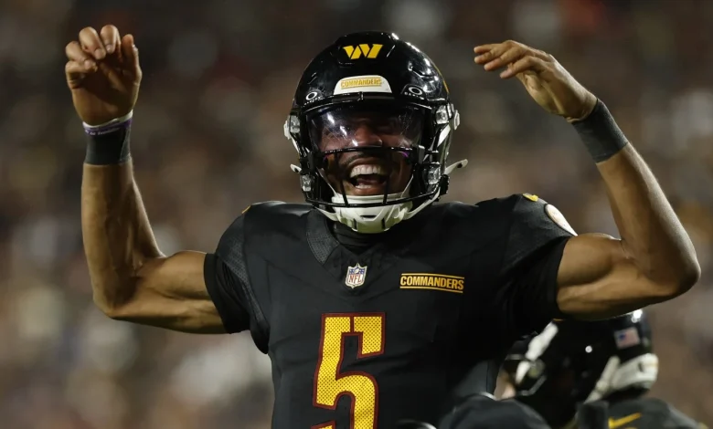 Jayden Daniels was full practice participant for first time since suffering elbow injury on Thursday