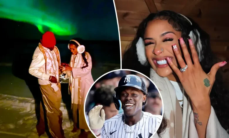 Jazz Chisholm gets engaged to singer girlfriend on Christmas in romantic Northern Lights setting