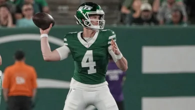 Jets rookie Brady Cook steps in for hurt Tyrod Taylor, makes NFL debut