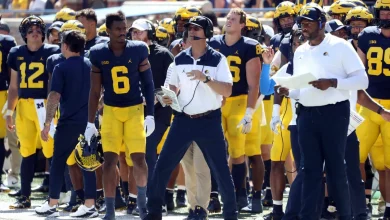 Jim Harbaugh says he texted Sherrone Moore after ex-Michigan coach’s firing, arrest