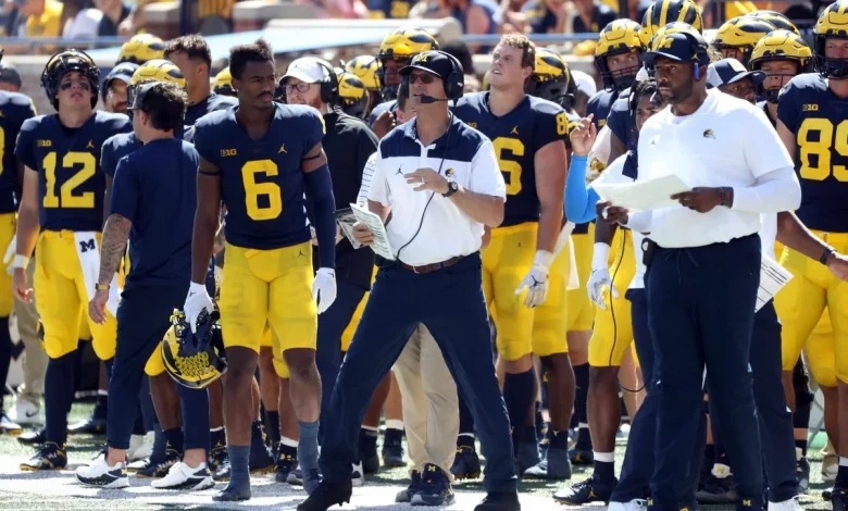 Jim Harbaugh says he texted Sherrone Moore after ex-Michigan coach’s firing, arrest