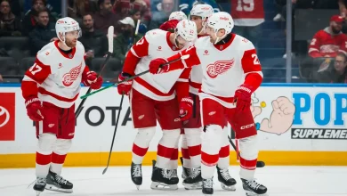 John Gibson delivers 1st shutout with Detroit Red Wings in 4-0 win