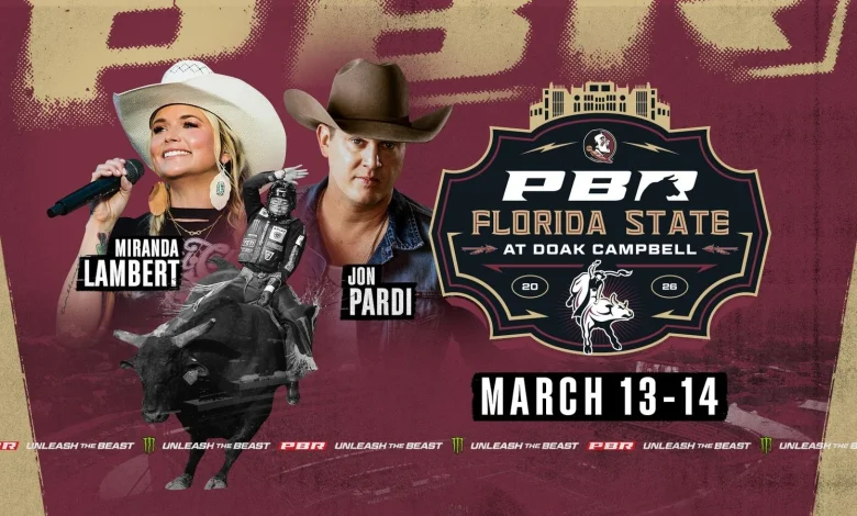 Jon Pardi and Miranda Lambert to Headline PBR Florida State Event at Doak - Florida State University