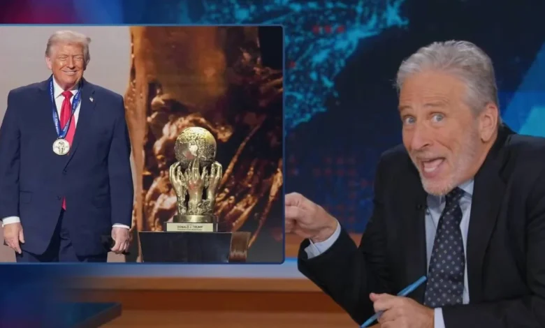 Jon Stewart Mocks Trump's 'Made Up' FIFA Peace Prize