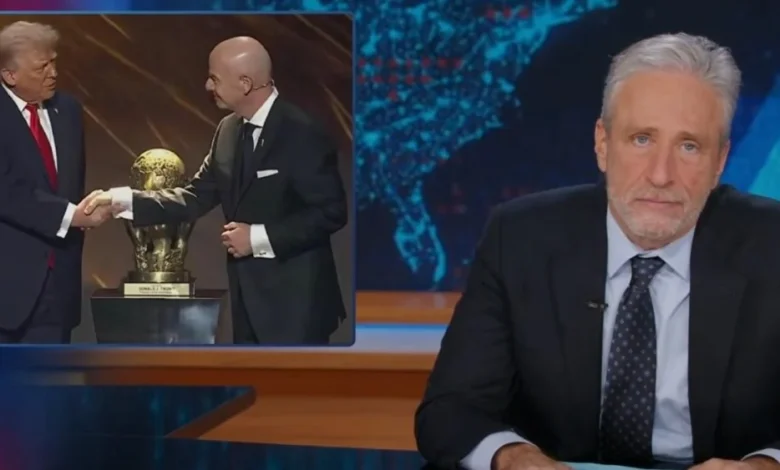 Jon Stewart Slams Trump for Accepting 'Fictitious' Peace Prize