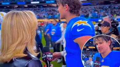 Justin Herbert has awkward moment with ESPN's Laura Rutledge after 'MNF' triumph
