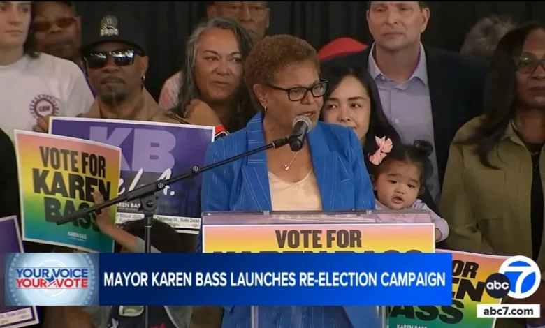 Karen Bass launches re-election campaign with rally in downtown LA