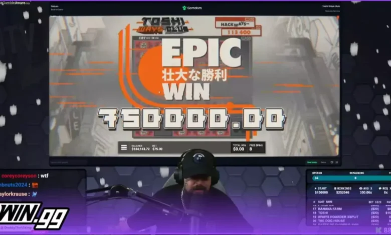 Kick streamer DoddytheViking hits the max win on Toshi Ways Club