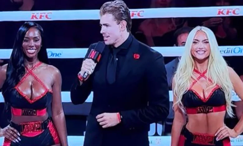 Knockout Jake Paul vs Anthony Joshua ring girls steal the show with fans in awe