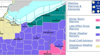 Lake-effect snow warning issued for parts of Northeast Ohio