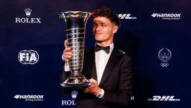Lando Norris reflects on 'incredible' Drivers' Championship triumph as he collects trophy at FIA Awards