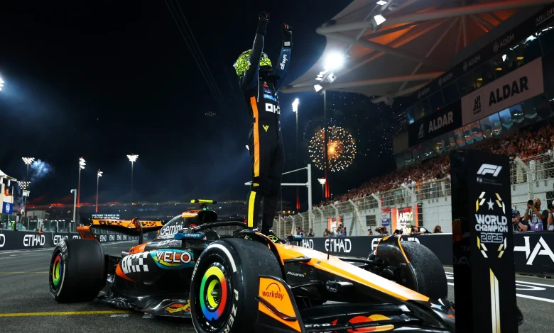 Lando Norris secures maiden F1 title in Abu Dhabi with podium finish behind Max Verstappen and Oscar Piastri