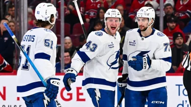 Lightning score 6, ease past Canadiens to end 4-game losing streak