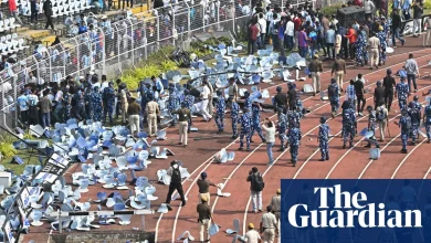 Lionel Messi’s India tour starts in chaos as angry fans throw seats on to pitch