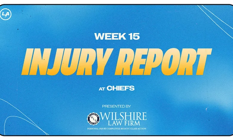 Los Angeles Chargers Kansas City Chiefs Injury Report Week 15 2025