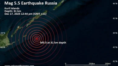 Magnitude 5.5 Earthquake Strikes Near Shikotan, Sakhalin Oblast, Russia