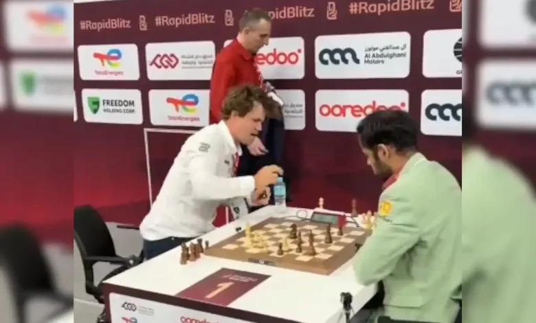 Magnus Carlsen Loses Cool After Shock Loss To Arjun Erigaisi At World Championship. Watch