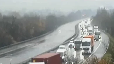Major UK motorway closed after crash sparking severe delays near airport