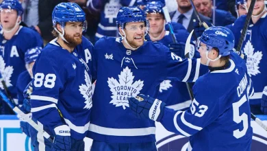 Maple Leafs' Dakota Mermis to be evaluated after knee-on-knee hit vs. Lightning