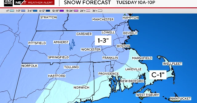 Maps show where storm could bring snow to parts of Massachusetts before Christmas