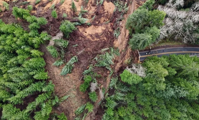 Massive landslide closes Highway 229 southeast of Lincoln City, ODOT says