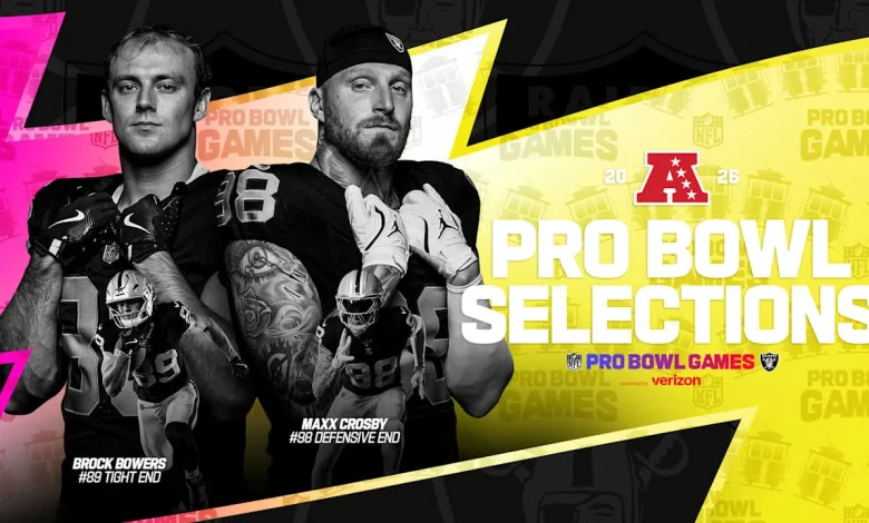 Maxx Crosby, Brock Bowers named 2026 Pro Bowlers