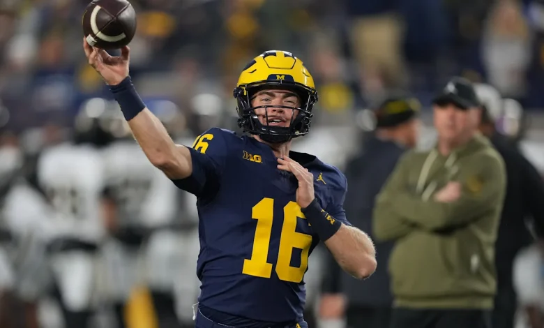 Michigan Football QB Davis Warren entering the transfer portal