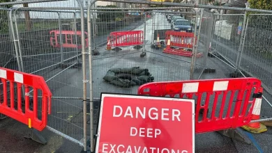 Mineshaft collapse road to remain closed until next year