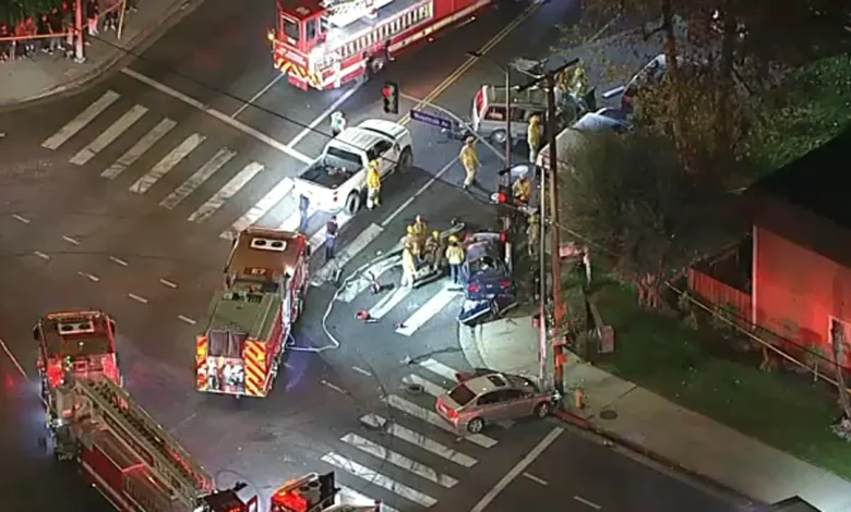 Minivan driver who ran red light is among 3 killed in multi-car crash in Panorama City, LAPD says