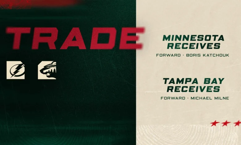 Minnesota Wild Acquires Forward Boris Katchouk From the Tampa Bay Lightning in Exchange for Forward Michael Milne