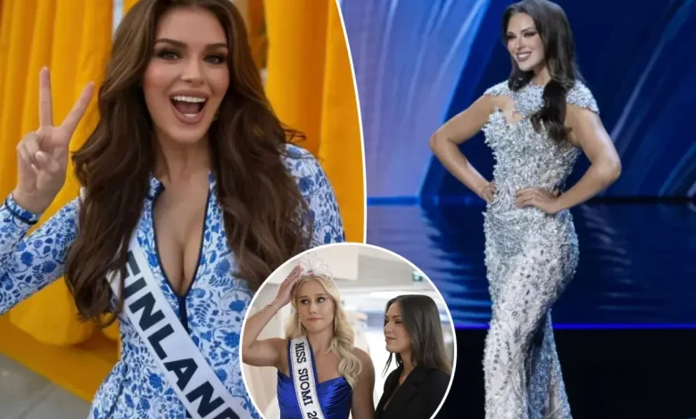 Miss Finland Sarah Dzafce stripped of crown over racist gesture in social media post